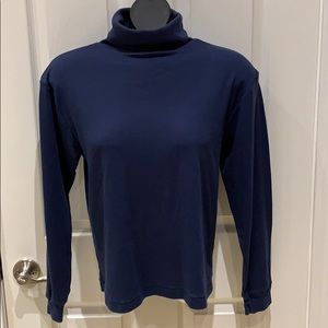 Simple timeless cozy navy turtleneck